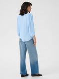 KAFFE Annika Textured V-Neck Top, Windsurfer