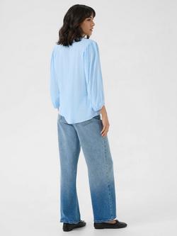 KAFFE Annika Textured V-Neck Top - view 2, Windsurfer