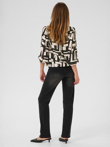 KAFFE Lorina Amber Blouse - view 2, Black/Multi