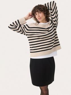 Part Two NiakaPW Stripe Jumper, Black/Multi, Black/Multi