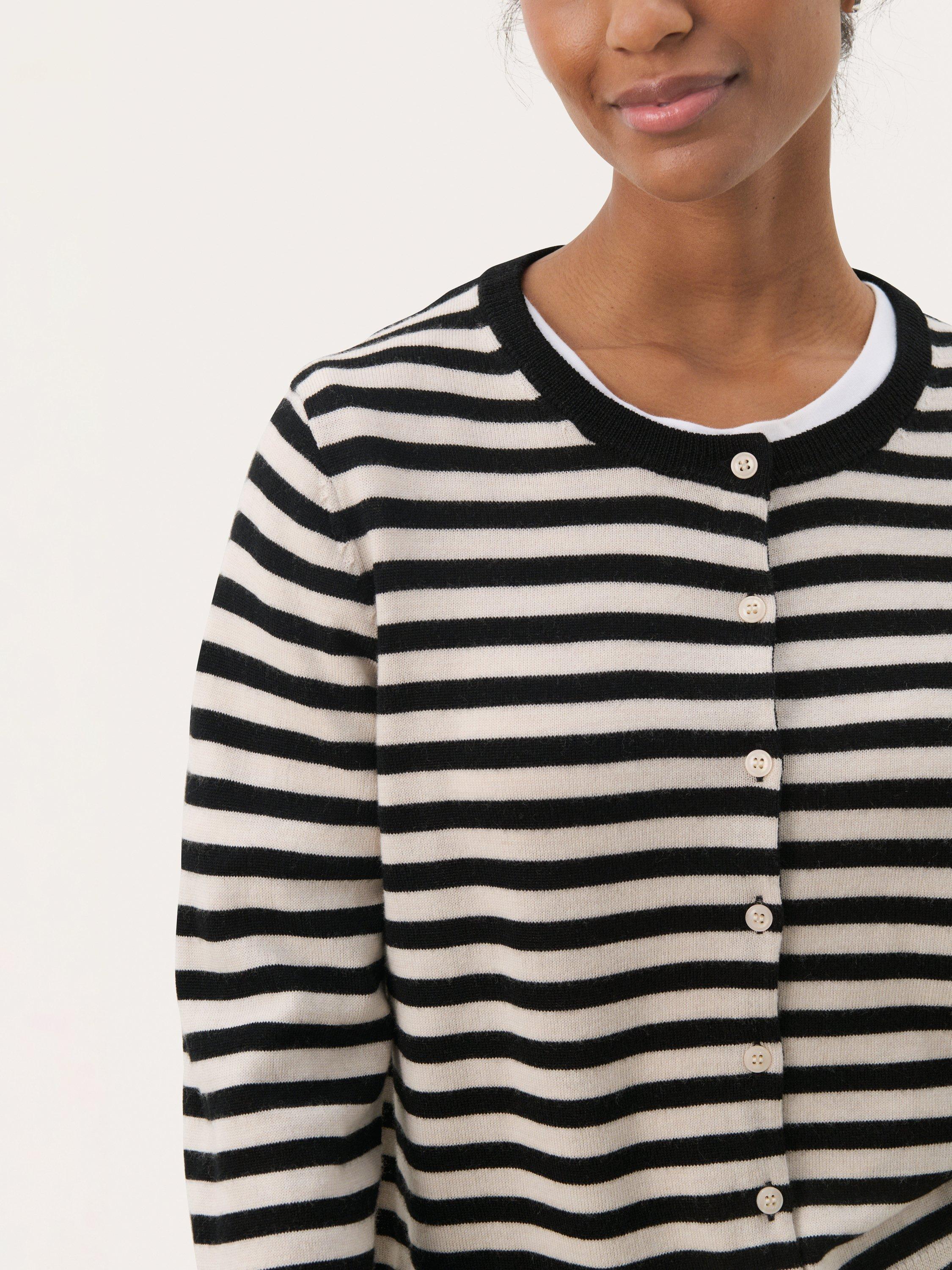 Product image 4 of 6, which shows Part Two NoelaniPW Stripe Round Neck Cardigan, Multi, XS
