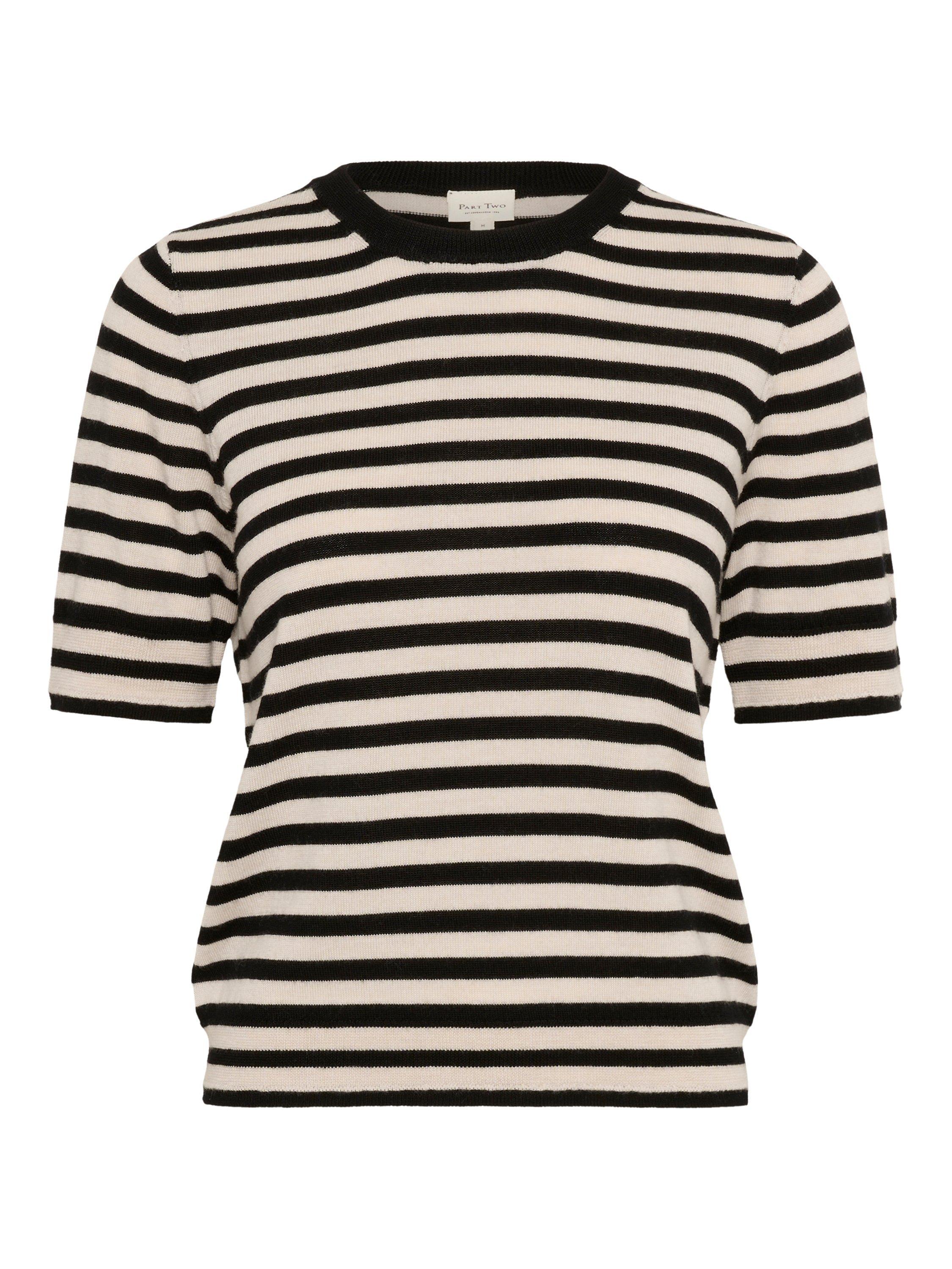 Product image 5 of 6, which shows Part Two NatanyaPW Round Neck Short Sleeve Jumper, Natural, XS