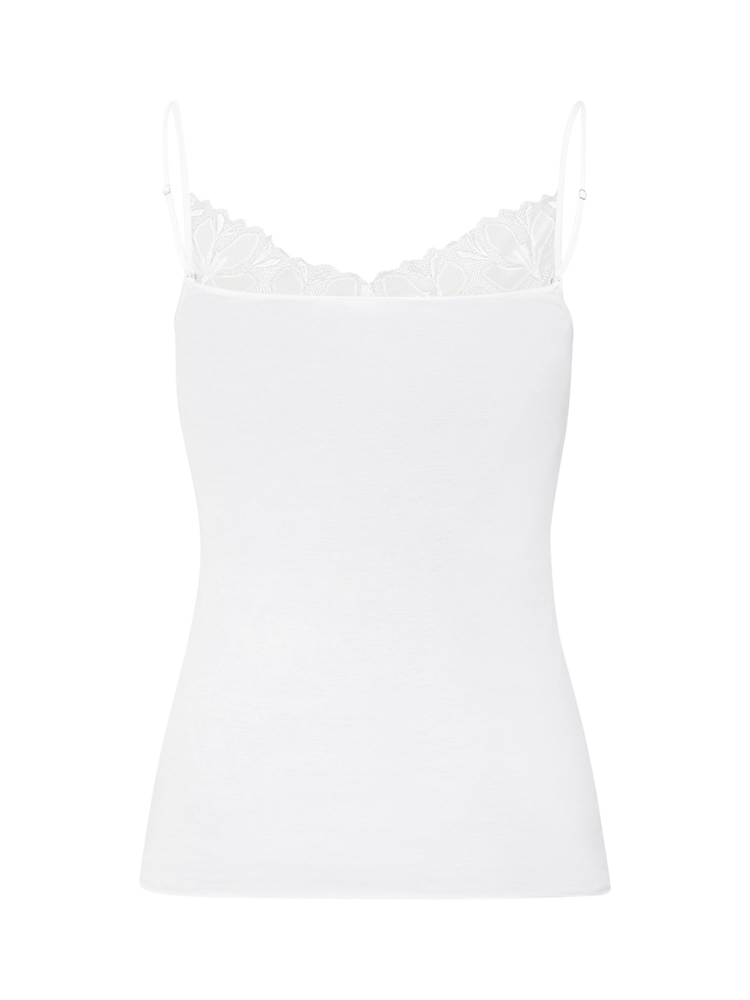 Product image 5 of 6, which shows Hanro Kalea Cotton Spaghetti Top, Off White, XS