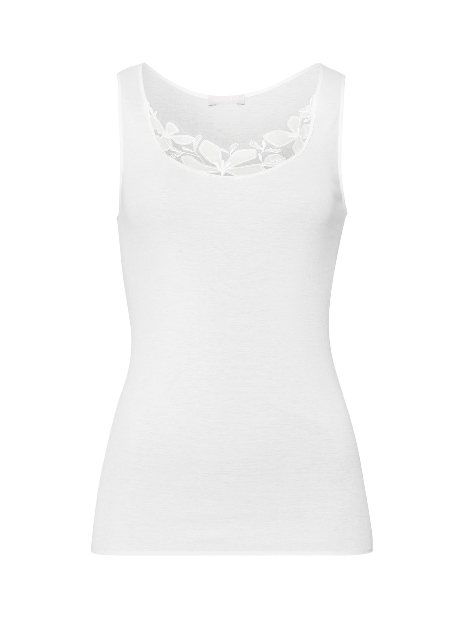 Product image 4 of 6, which shows Hanro Kalea Sleeveless Top, Off White, XS