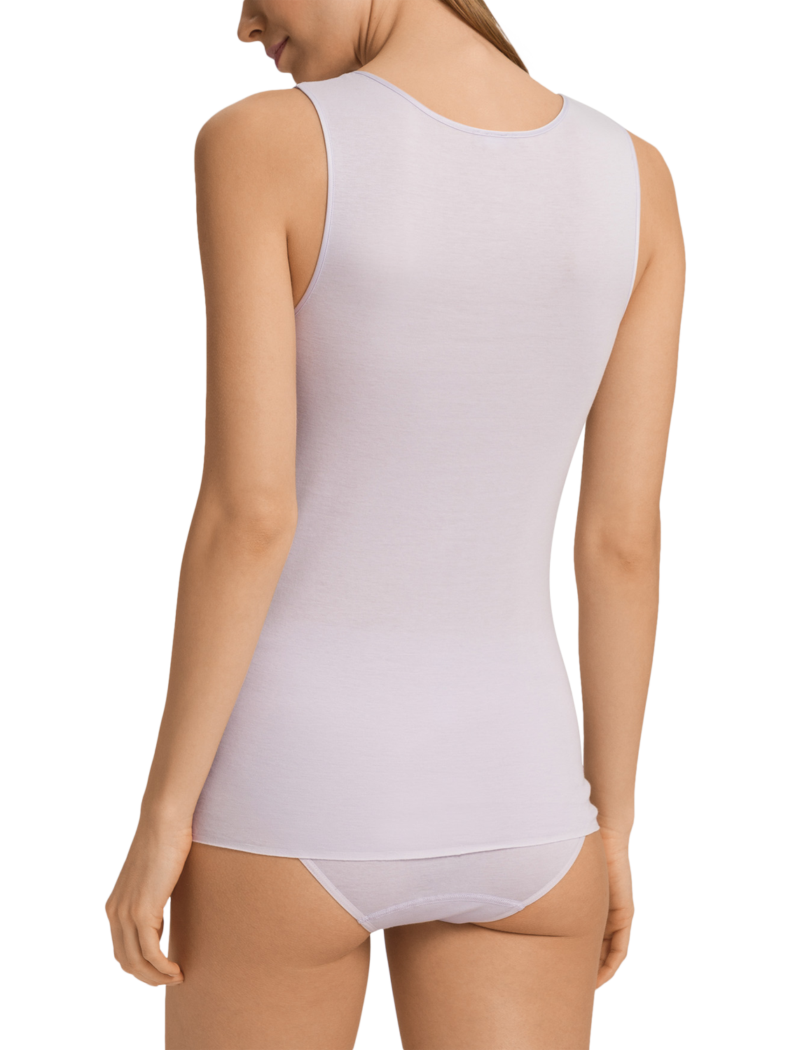 Product image 2 of 6, which shows Hanro Kalea Sleeveless Top, Pink Lavender, XS