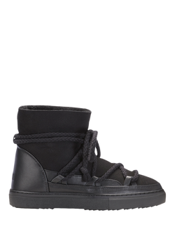 INUIKII Classic Leather Blend Trainer Boots, Black, Black