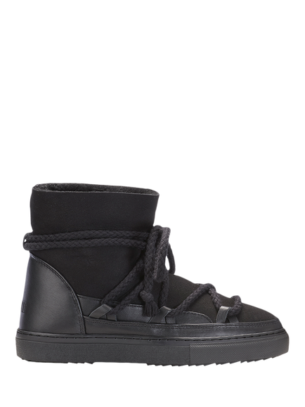 INUIKII Classic Leather Blend Trainer Boots, Black, Black