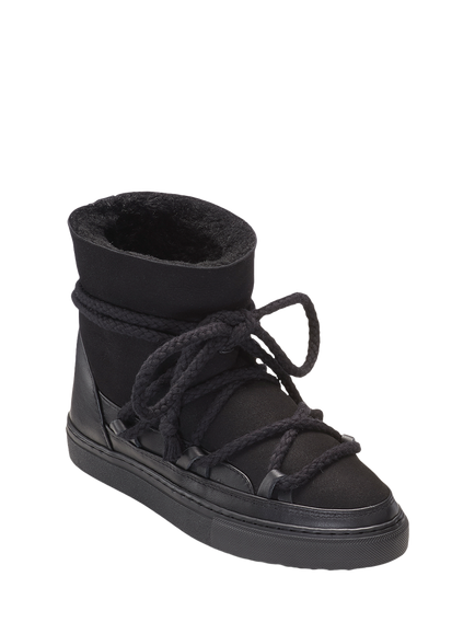 INUIKII Classic Leather Blend Trainer Boots, Black - view 2, Black