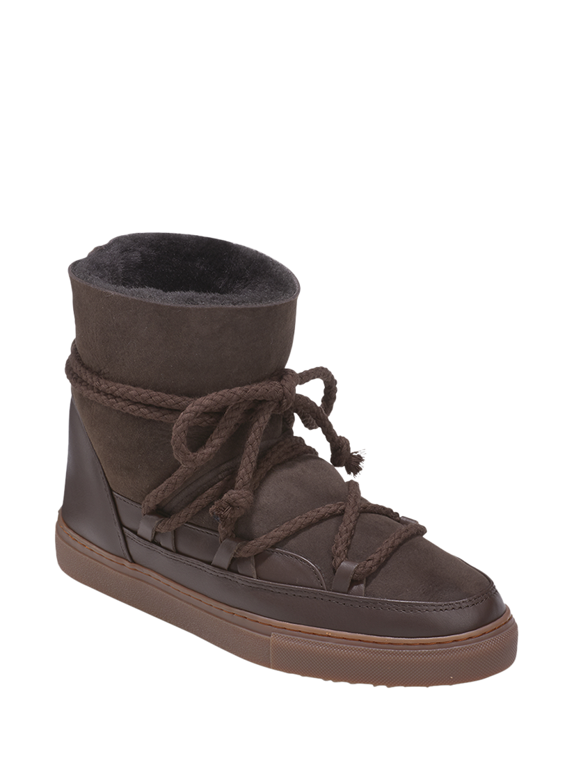 Product image 2 of 4, which shows INUIKII Classic Leather Blend Trainer Boots, Dark Brown, EU37