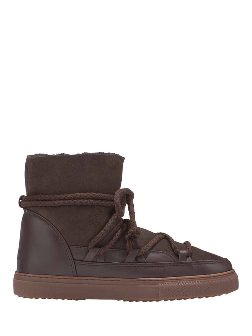 Product image 1 of 4, which shows INUIKII Classic Leather Blend Trainer Boots, Dark Brown, EU37
