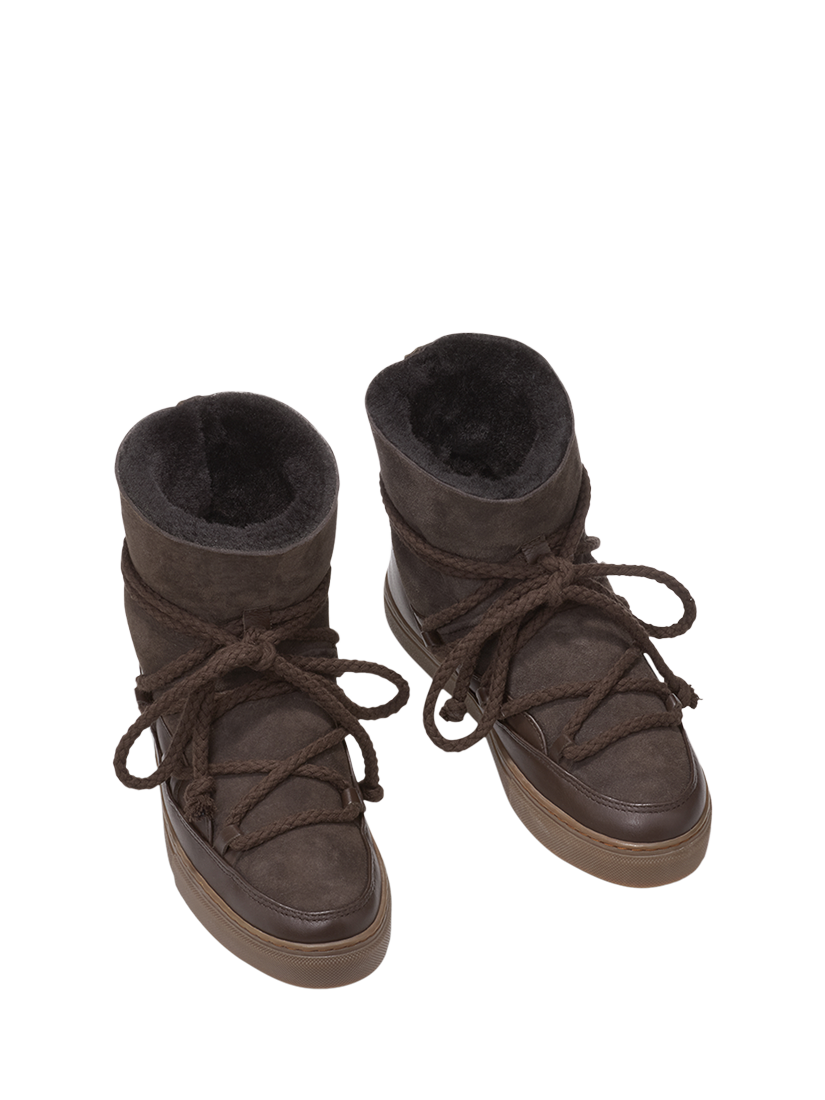 Product image 3 of 4, which shows INUIKII Classic Leather Blend Trainer Boots, Dark Brown, EU37