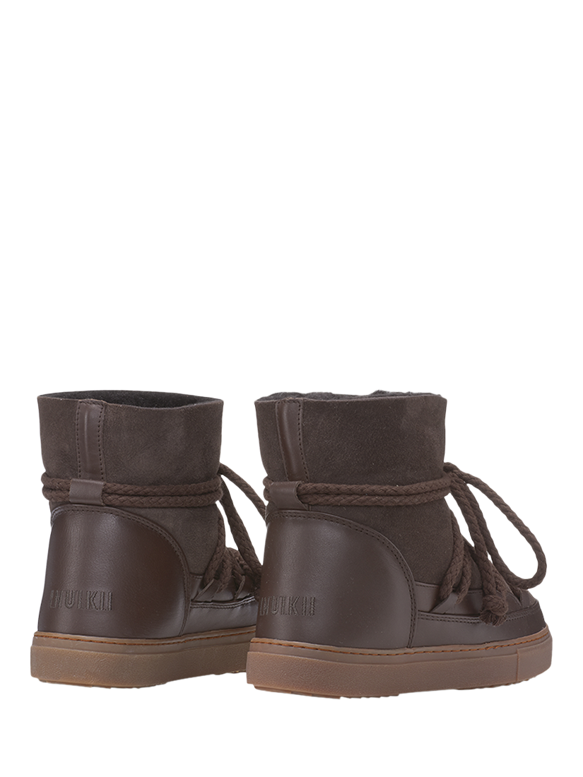 Product image 4 of 4, which shows INUIKII Classic Leather Blend Trainer Boots, Dark Brown, EU37