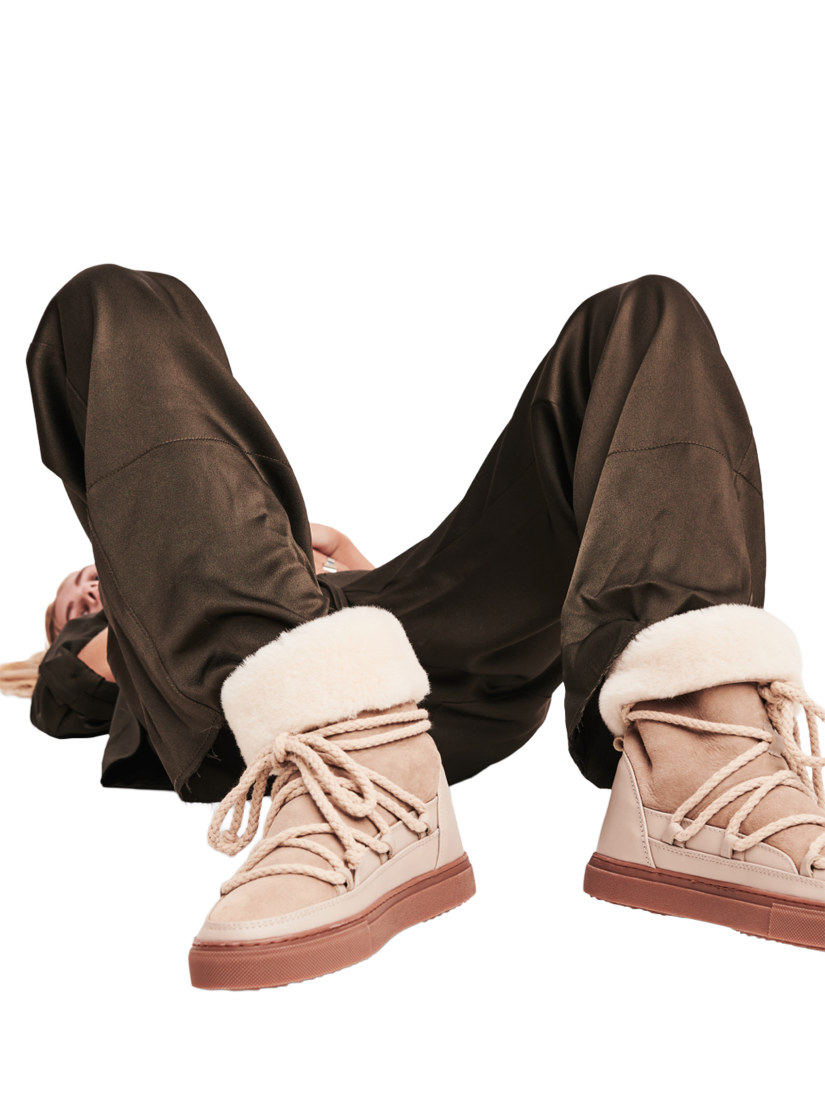 Product image 5 of 6, which shows INUIKII Classic High Leather Blend Trainer Boots, Beige, EU37