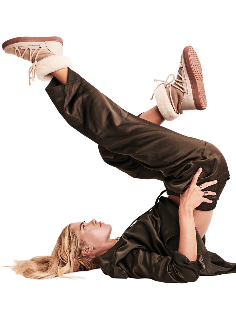 Product image 6 of 6, which shows INUIKII Classic High Leather Blend Trainer Boots, Beige, EU37