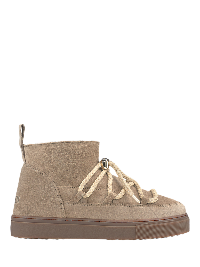 Product image 1 of 6, which shows INUIKII Classic Low Suede Trainer Boots, Beige, EU37