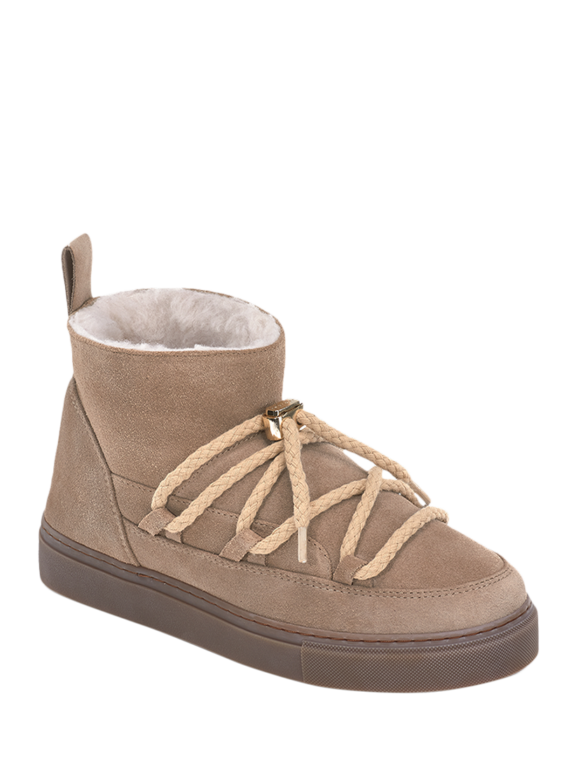 Product image 2 of 6, which shows INUIKII Classic Low Suede Trainer Boots, Beige, EU37