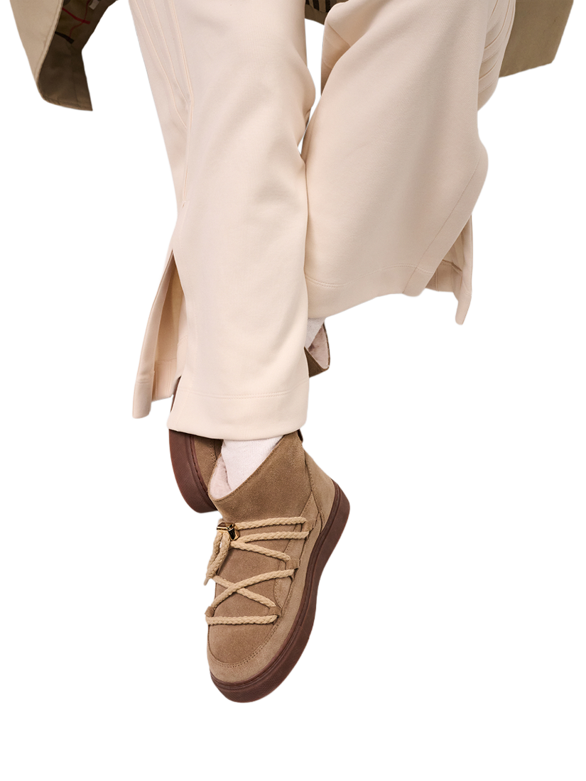 Product image 5 of 6, which shows INUIKII Classic Low Suede Trainer Boots, Beige, EU37