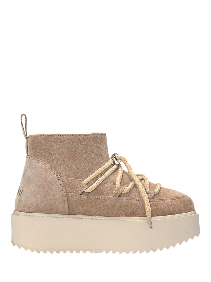Product image 1 of 6, which shows INUIKII Classic Low Platform Suede Snow Boots, Beige, EU37