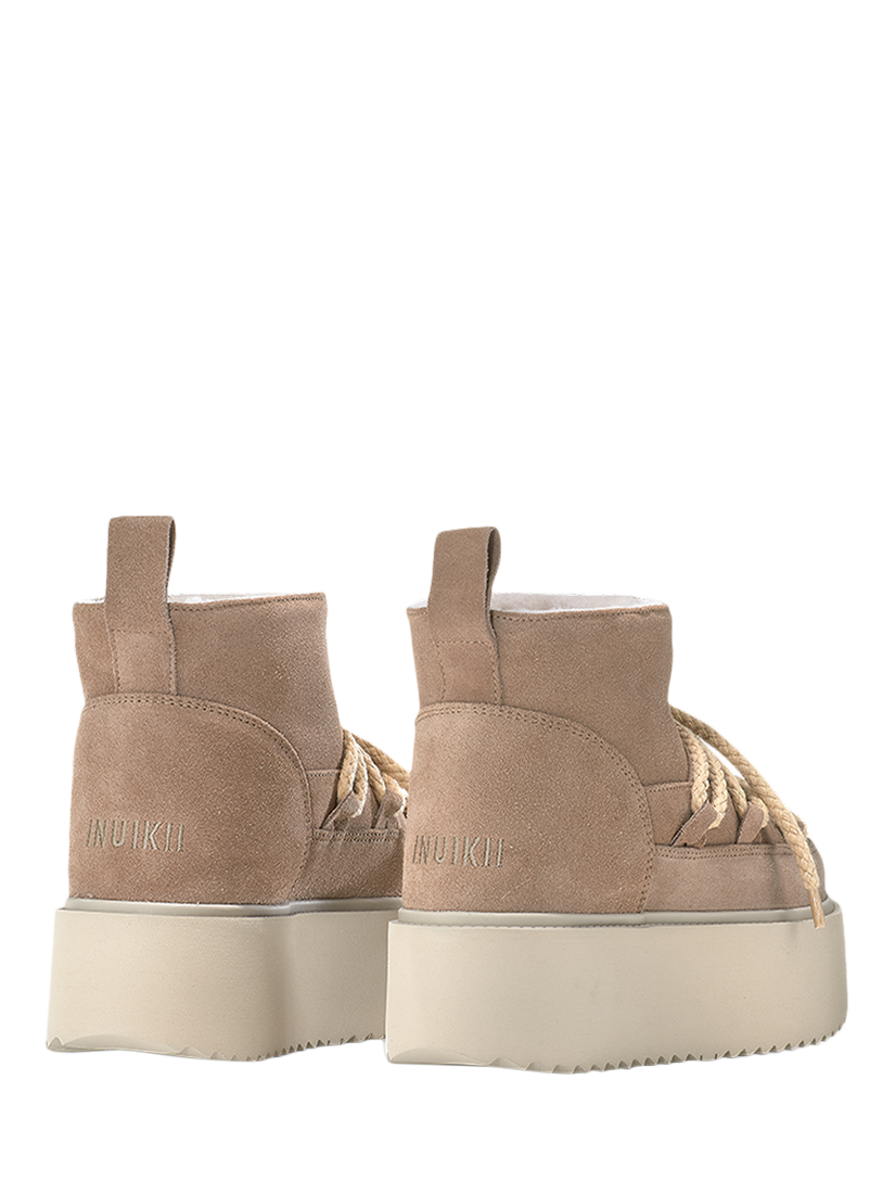 Product image 4 of 6, which shows INUIKII Classic Low Platform Suede Snow Boots, Beige, EU37