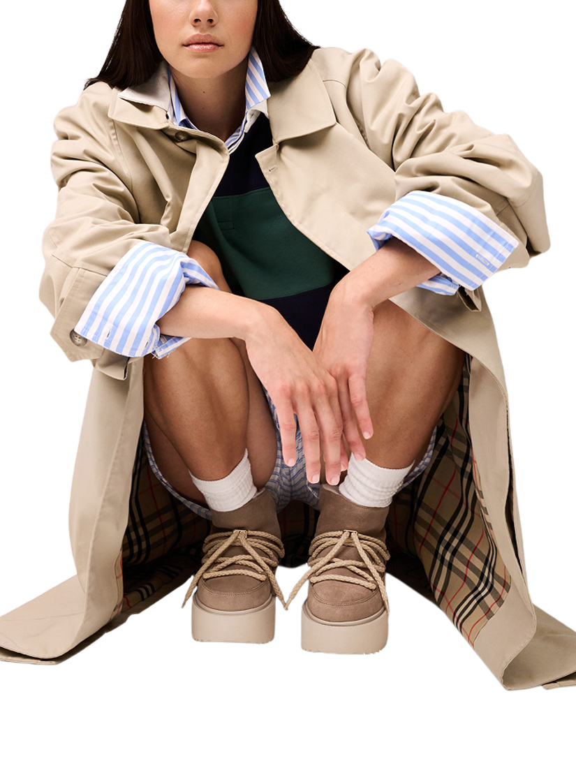 Product image 6 of 6, which shows INUIKII Classic Low Platform Suede Snow Boots, Beige, EU37