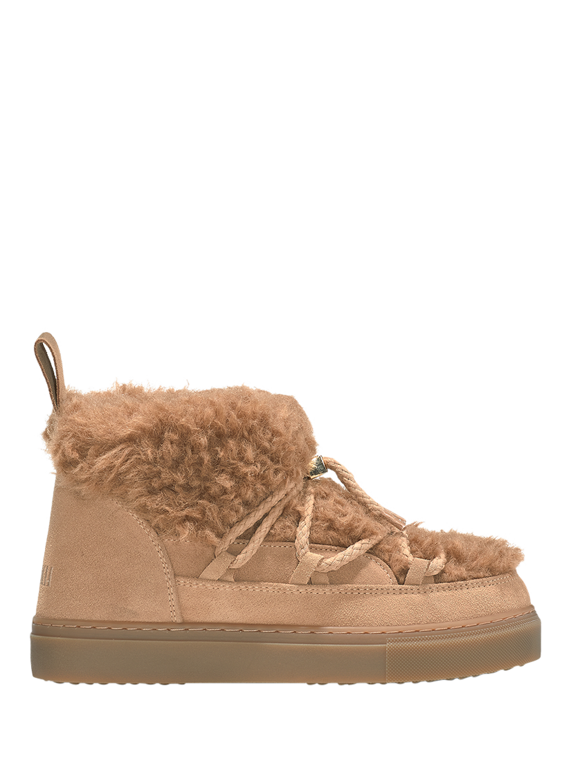 Product image 1 of 2, which shows INUIKII Teddy Low Leather Blend Trainer Boots, Beige, EU37
