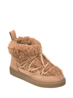 INUIKII Teddy Low Leather Blend Trainer Boots, Beige - view 2, Beige