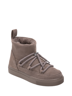 INUIKII Classic Low Suede Trainer Boots, Taupe - view 2, Taupe