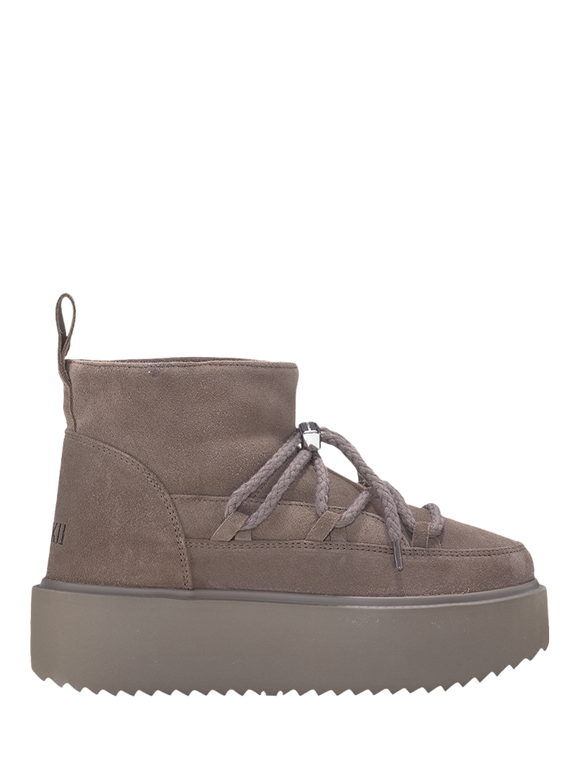 Product image 1 of 2, which shows INUIKII Classic Low Platform Suede Snow Boots, Taupe, EU37