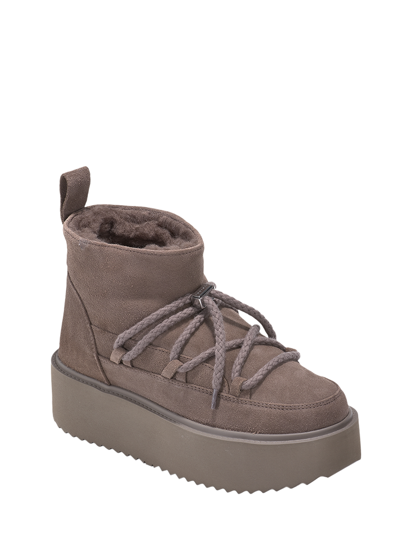 Product image 2 of 2, which shows INUIKII Classic Low Platform Suede Snow Boots, Taupe, EU37