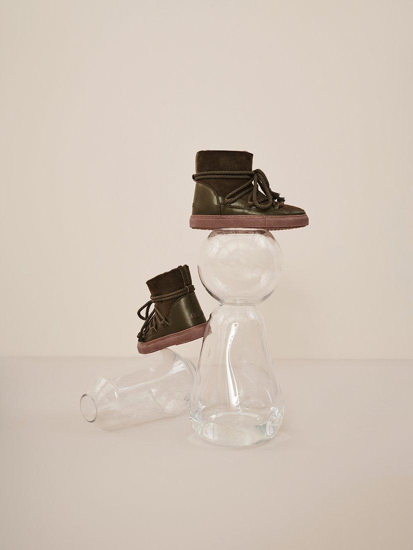 Product image 4 of 4, which shows INUIKII Classic Leather Blend Trainer Boots, Olive Green, EU37