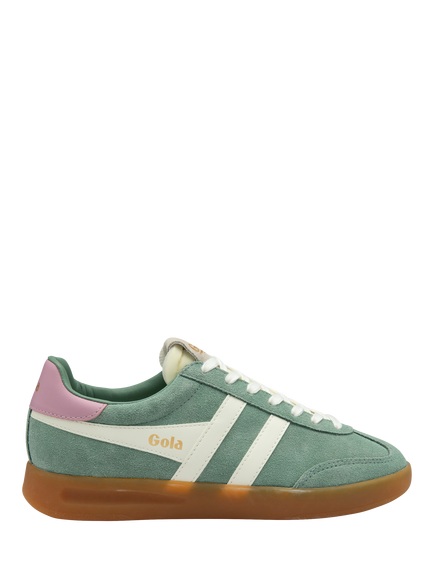Gola Classics Cyclone Suede Trainers, Green/White/Candy, Green/White/Candy