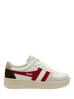 Gola Grandslam Trident Trainers, White/Lollipop/Bone, White/Lollipop/Bone