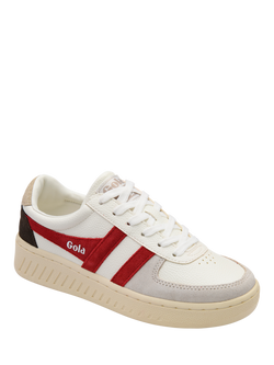 Gola Grandslam Trident Trainers, White/Lollipop/Bone - view 2, White/Lollipop/Bone