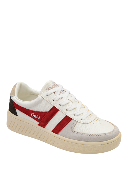 Gola Grandslam Trident Trainers, White/Lollipop/Bone - view 2, White/Lollipop/Bone
