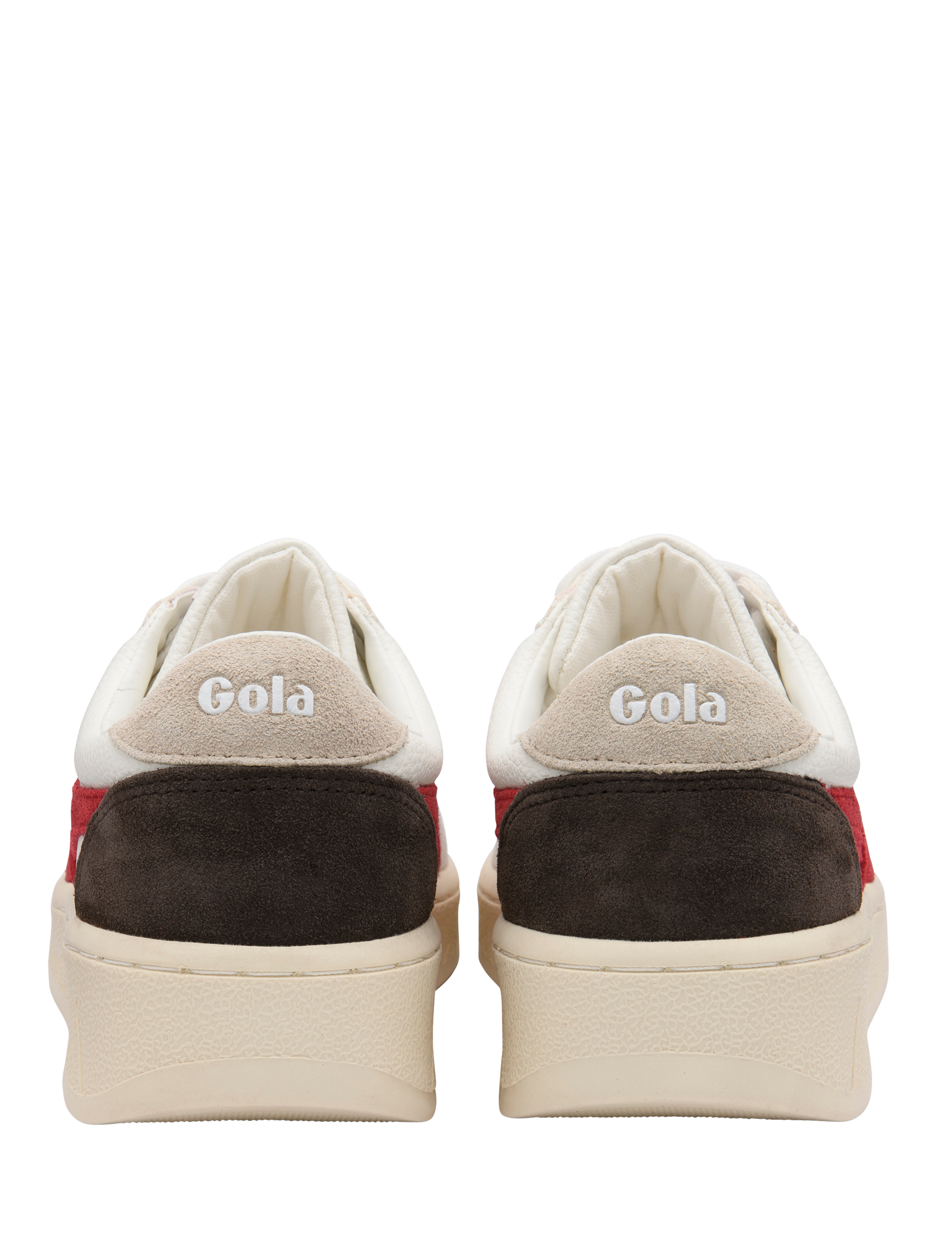 Product image 4 of 5, which shows Gola Grandslam Trident Trainers, White/Lollipop/Bone, 4