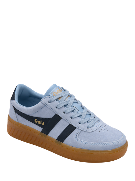 Gola Grandslam Suede Trainers, Air/Navy/Gum - view 2, Air/Navy/Gum
