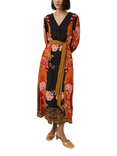 Raishma Emelia Floral Midi Dress, Orange