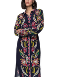 Raishma Remy Floral Shirt Dress, Navy/Multi