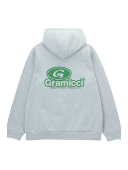 Gramicci Brushed Cotton Logo Hoodie, Heather Grey - view 2, Heather Grey