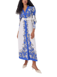 Raishma Diana Floral Shirt Dress, Blue/Multi