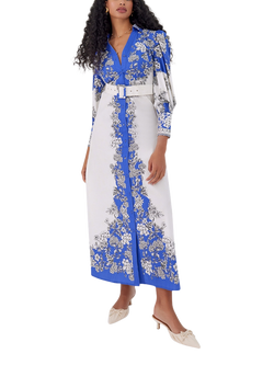 Raishma Diana Floral Shirt Dress, Blue/Multi, Blue/Multi