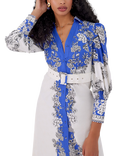 Raishma Diana Floral Shirt Dress, Blue/Multi