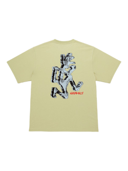 Gramicci Cotton Regular Fit Short Sleeve Ice Sculpture T-Shirt, Lime - view 2, Lime