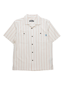 KAVU Island Bound Cotton Regular Fit Stripe Shirt, Sand, Sand
