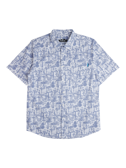 KAVU Topspot Cotton Short Sleeve Shirt, Mushroom Forest, Mushroom Forest