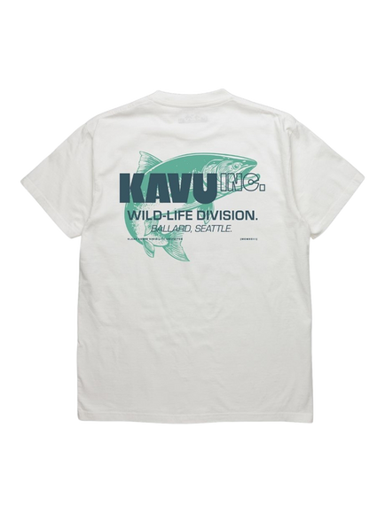 KAVU Cotton Wild Life Graphic T-Shirt, Off White, Off White