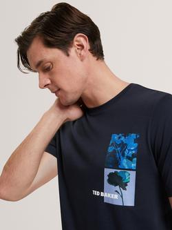 Ted Baker Floraen Graphic T-Shirt - view 2, Navy