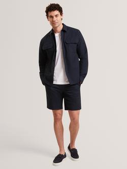 Ted Baker Regular Cut Jacquard Overshirt, Navy, Navy