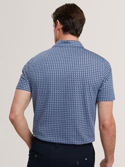 Ted Baker Painted Geo Short Sleeve Polo Shirt, Navy - view 2, Navy