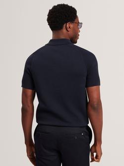 Ted Baker Raglan Short Sleeve Polo Shirt, Navy - view 2, Navy